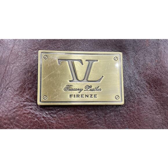 TUSCANY LEATHER  EUC XL TRAVEL WEEKENDER BAG - Picture 9 of 12